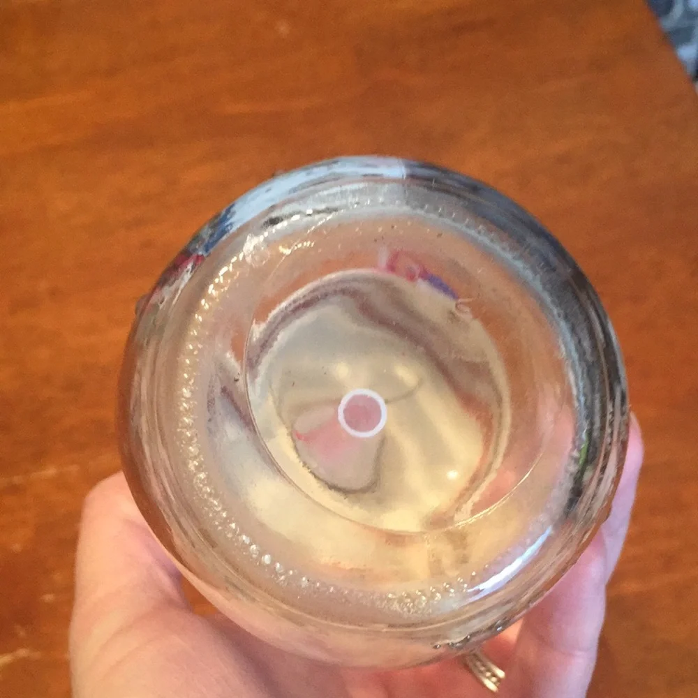 Hand Crafted- Red lid soap jar